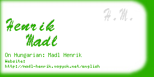 henrik madl business card